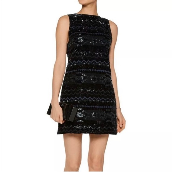 Alice + Olivia Dresses & Skirts - NEW Alice + Olivia Clyde embellished Velvet Mini Dress 8